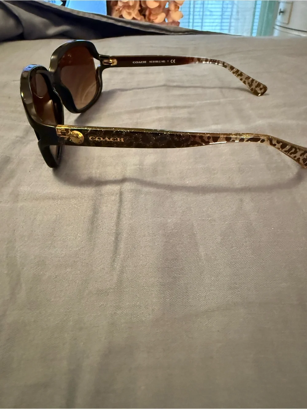 Coach Women's Tortoiseshell Sunglasses with Brown Lenses